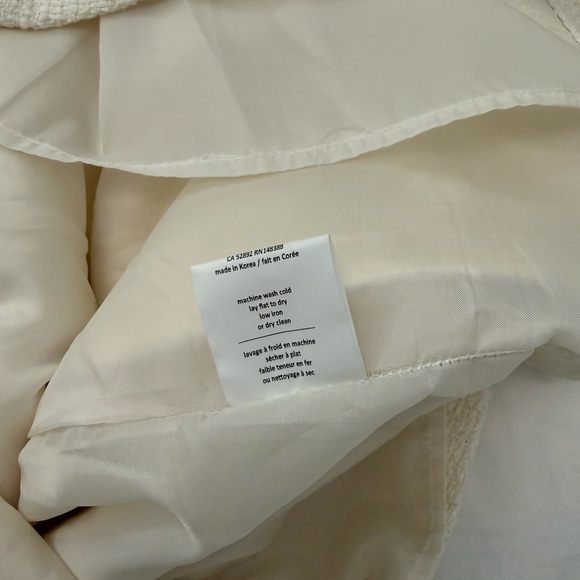 OAK + FORT Tweed White Dress - Picture 4 of 4